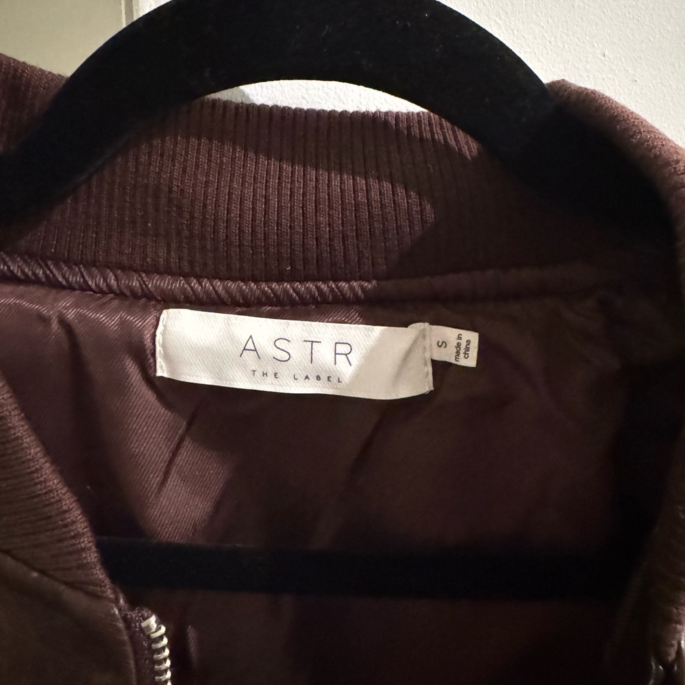 Astr Chocolate Brown Bomber Jacket - Picture 2 of 3